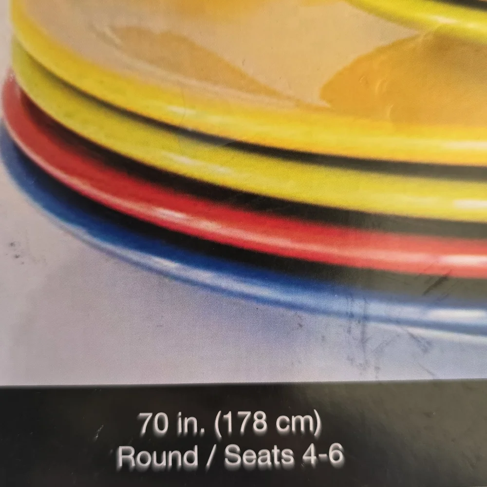 Margarita 70 in. W X 70 in. L Lapis Blue Textured Cotton Tablecloth - Picture 6 of 7